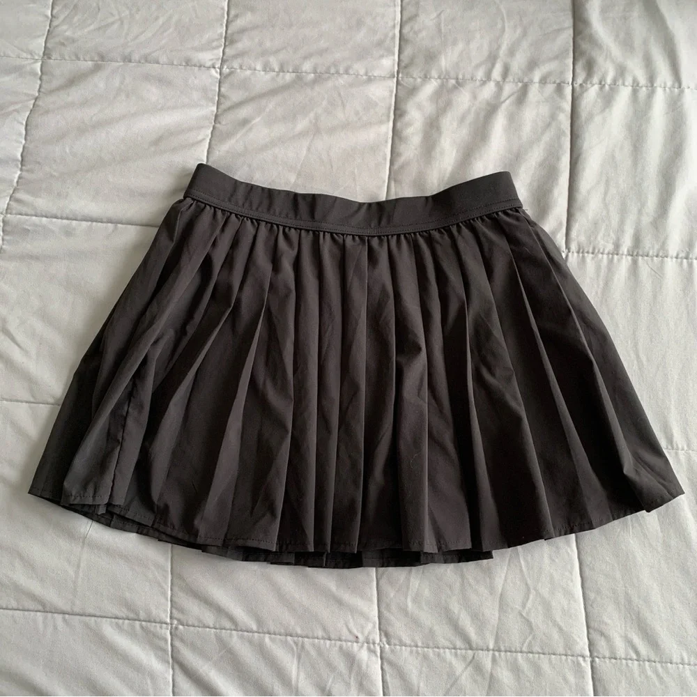 Black Pleated Tennis Skirt Mini Size Small Built In Shorts